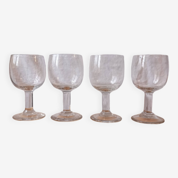 4 old balloon glasses