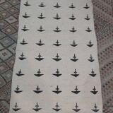 White and black Berber carpet 107x60cm