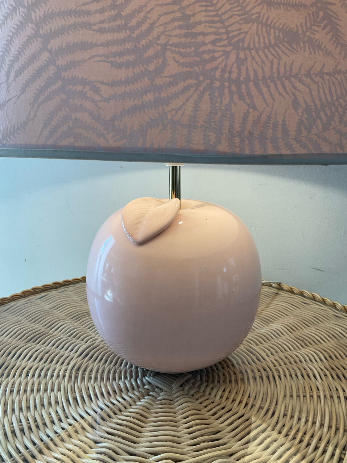 Lamp ceramic apple 80s