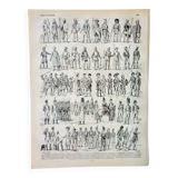 Old engraving 1898, Old infantry, soldier • Original and vintage lithograph