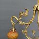 Lustre art nouveau en bronze doré, france, circa 1890