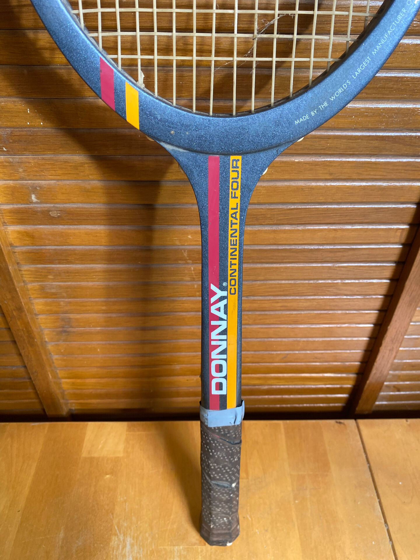 Vintage donnay continental four wooden tennis racket #e