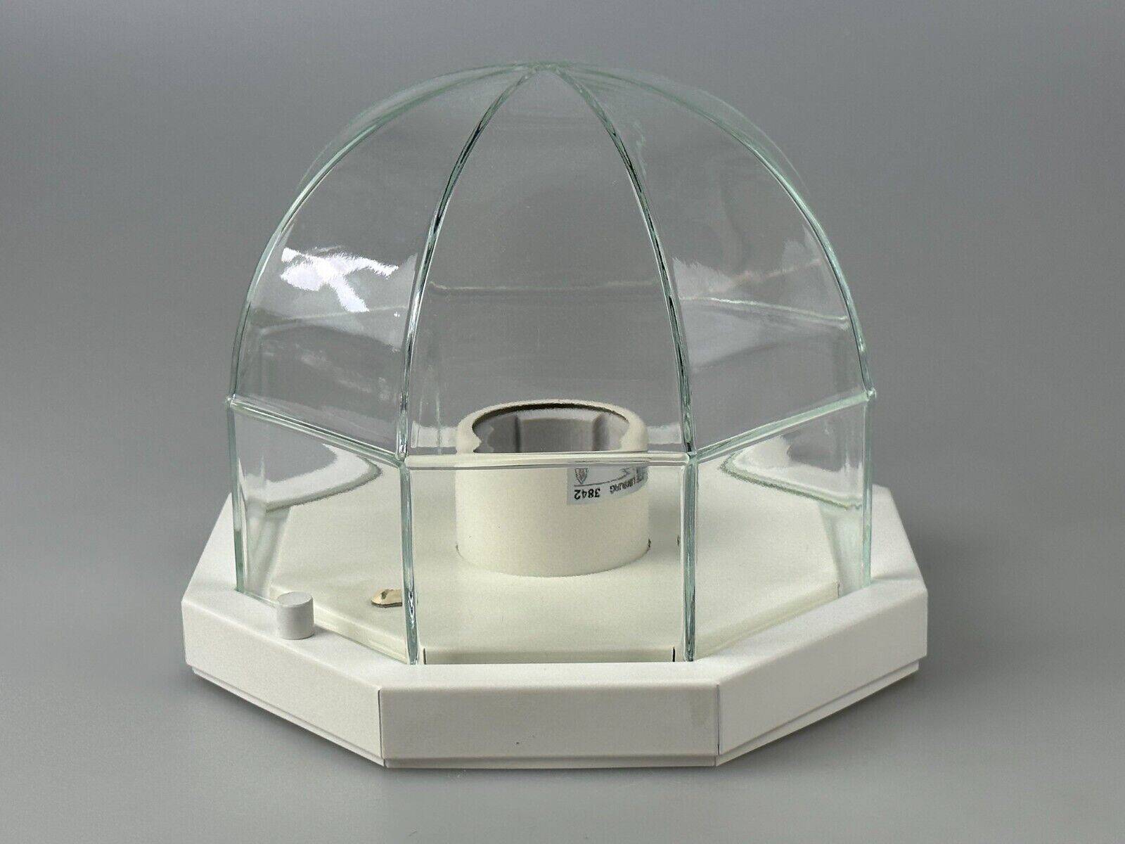 Plafonnier des années 60 70 Glashütte Limburg Allemagne Plafoniere verre et métal