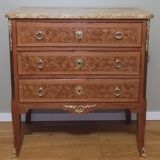 Louis XV - Louis XVI Transition style marquetry chest of drawers