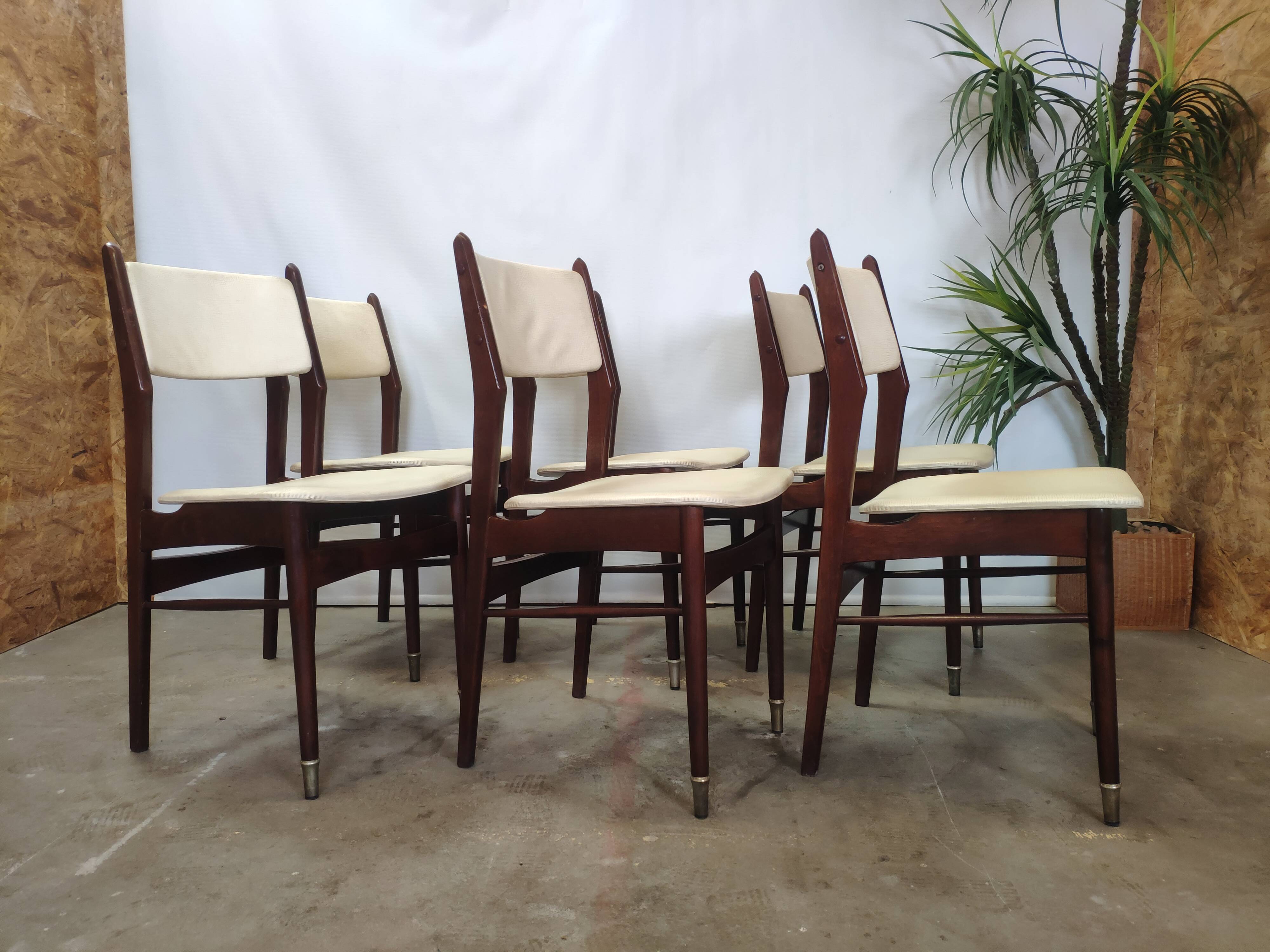Lot de 6 chaises vintage
