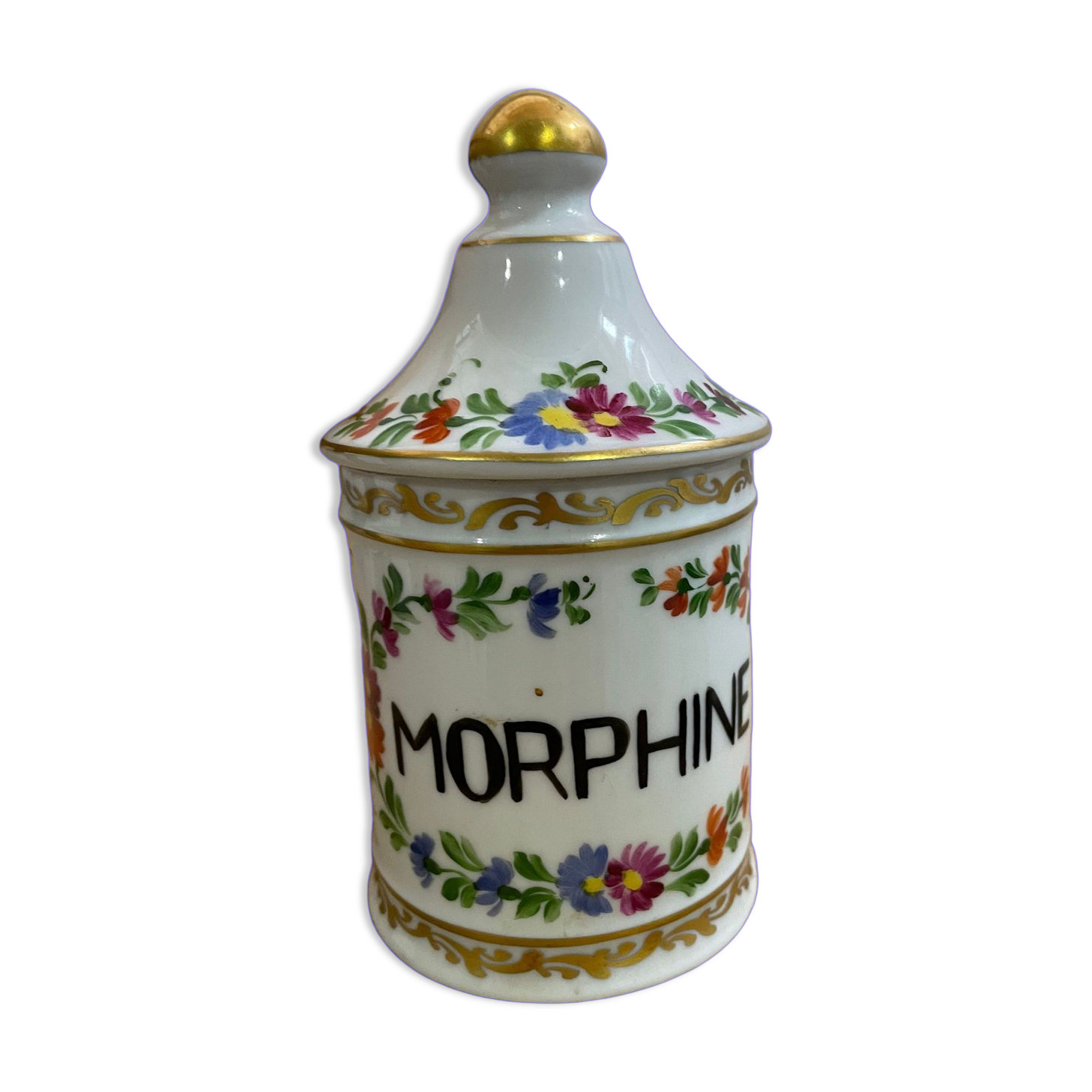 Pharmacy jar Morphine porcelain