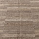 7x10 Light Brown Anatolian Flatweave Vintage Kilim Rug, 225x309 Cm