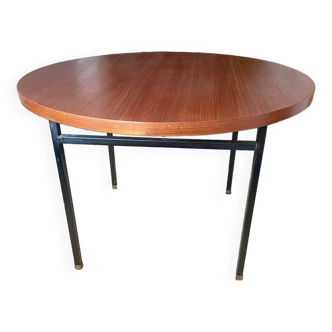 Round teak table from the 60s
