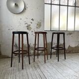 Set of three high bistro stools