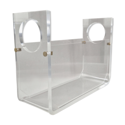 Porte-revues vintage en plexiglas 1970