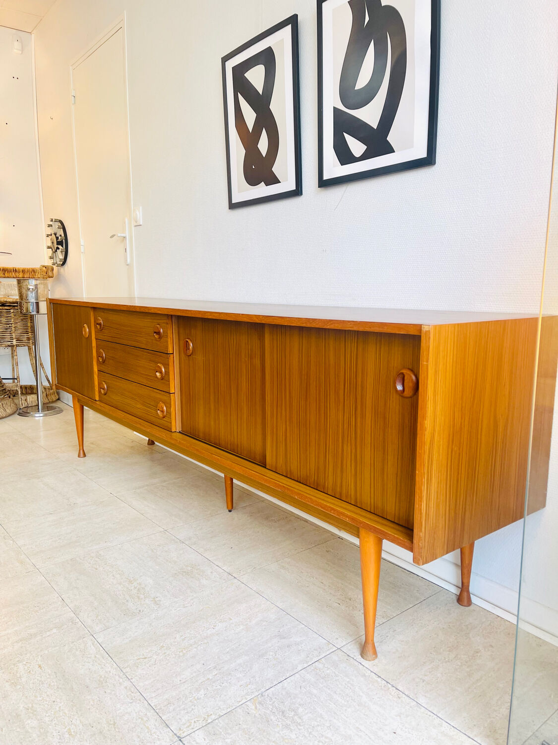 Vintage Scandinavian teak sideboard – circa 1960