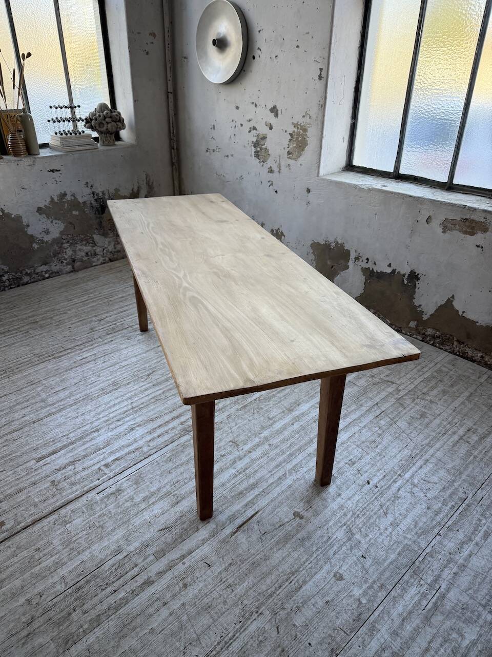 Pine and oak farmhouse table 2m