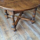 Table and 6 chairs in solid oak