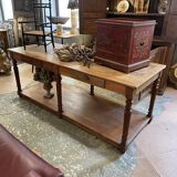Oak draper table 2 drawers