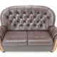 Mid-century Leatherette Two Seat Sofa,1990's.