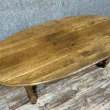 Louis XIII style coffee table in solid oak circa 1900