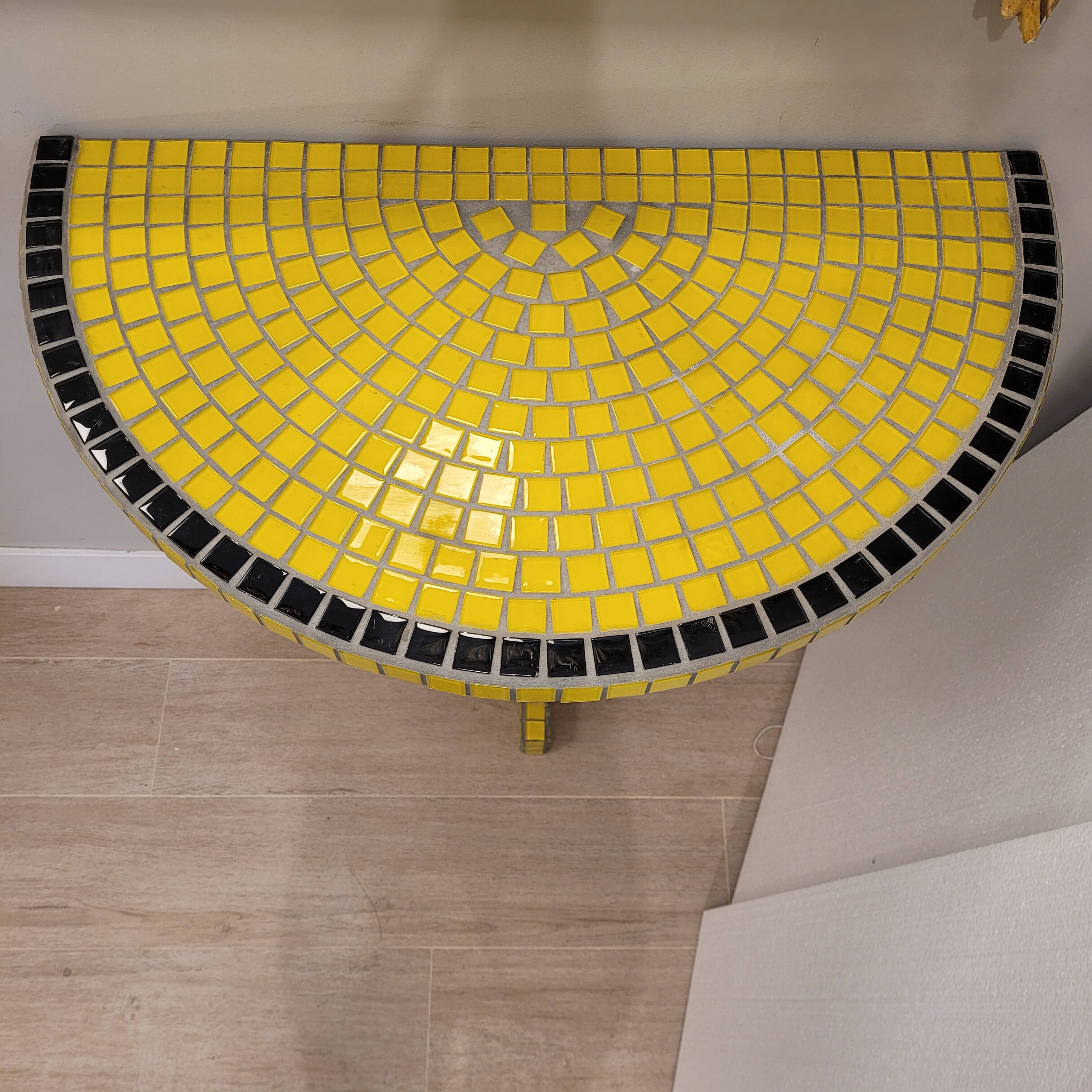 Pair of floating consoles, tesela mosaic, Art Decó, 50's – France