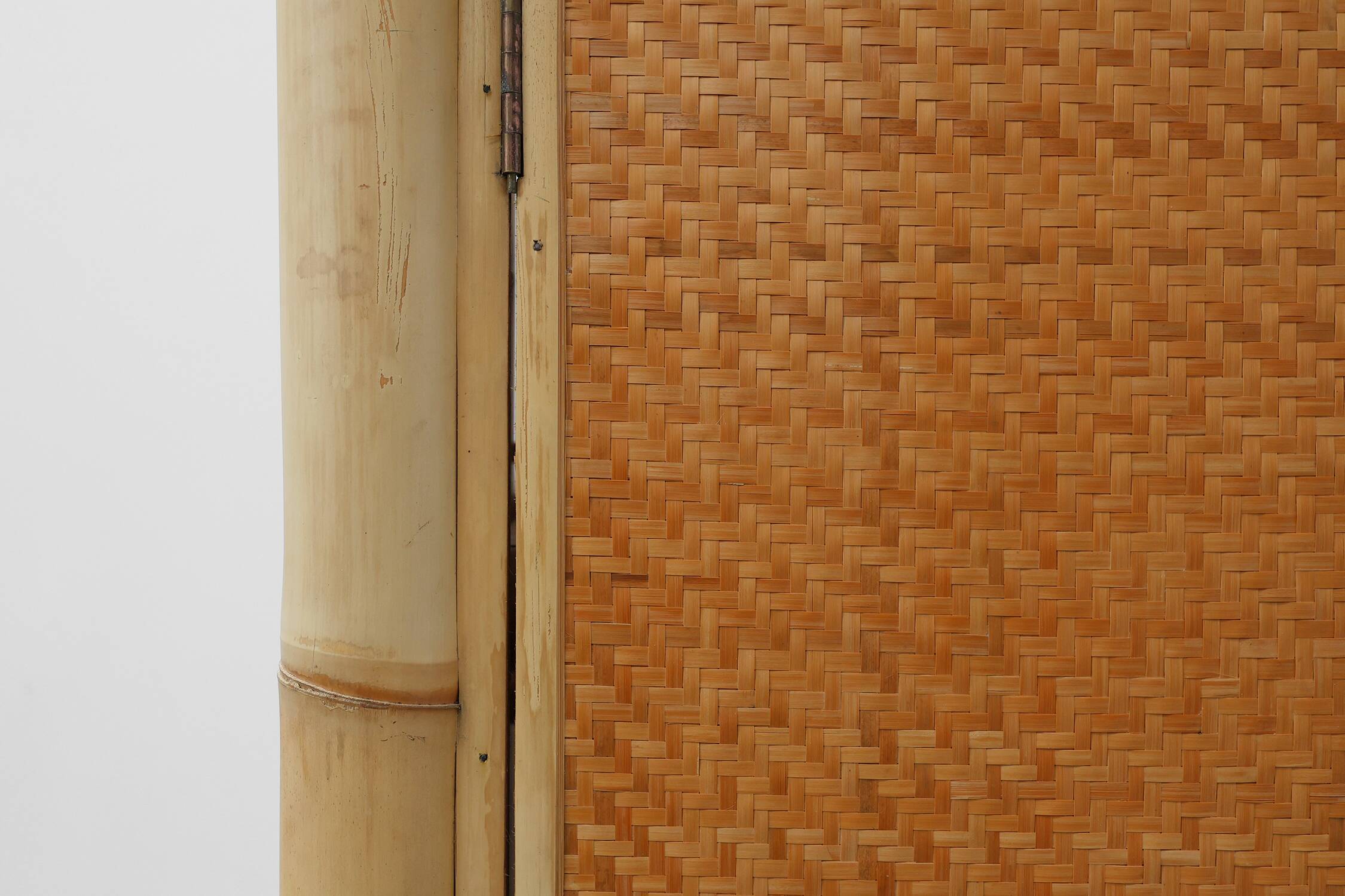 Mid-century bamboo and rattan wardrobe, Italy ca. 1960