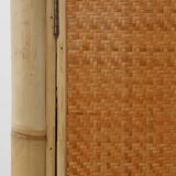 Armoire en bambou et rotin du milieu du siècle, Italie vers 1960