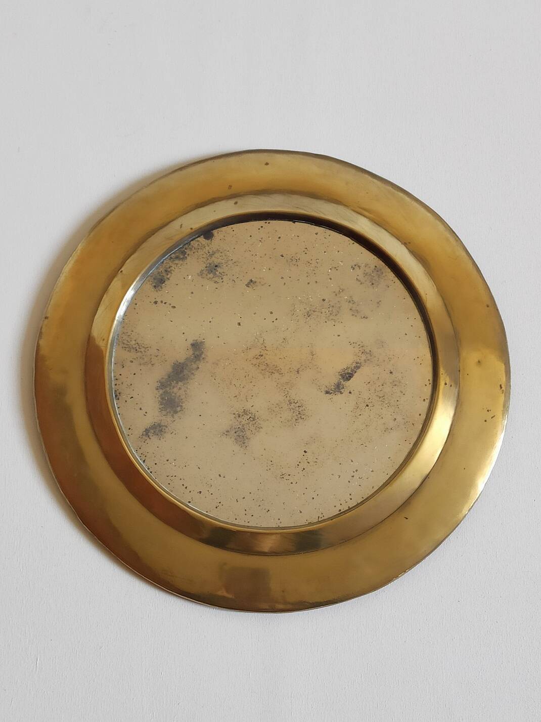 Round brass mirror