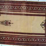 Tapis de Prière Vintage Lahore Pakistanais, Années 1960, Élégance et Tradit