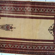 Tapis de Prière Vintage Lahore Pakistanais, Années 1960, Élégance et Tradit