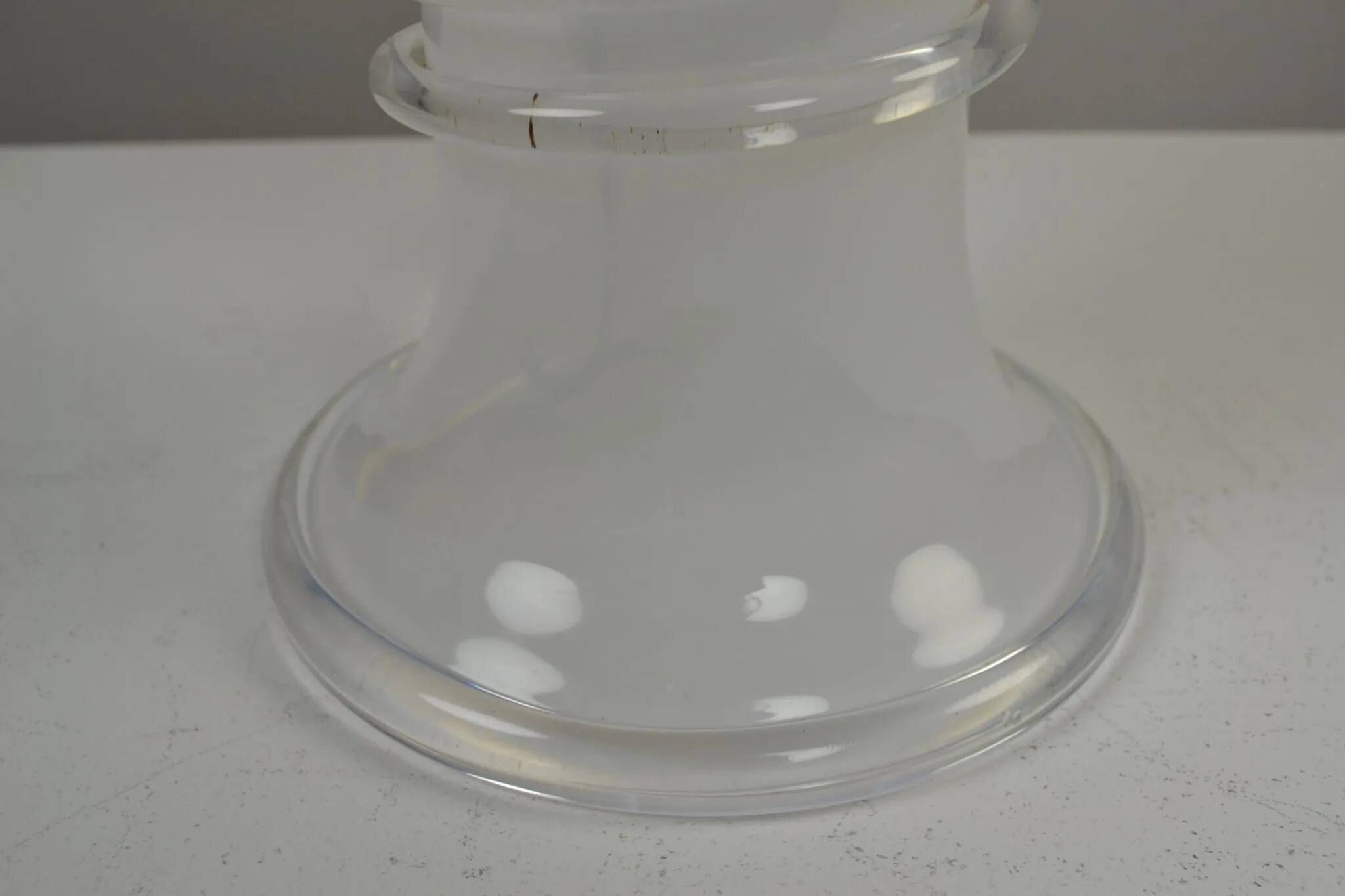 Large Glass Table Lamp by Hannelore Dreutler/Studio Åhus for Ateljé Lyktan, signed and dated 1981