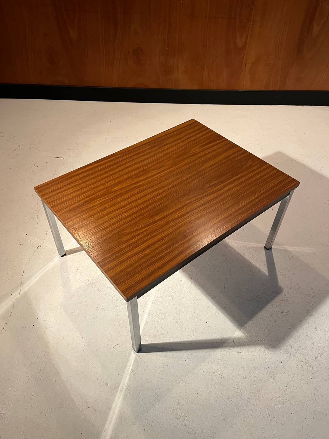 Table basse en acier et teck, 1970