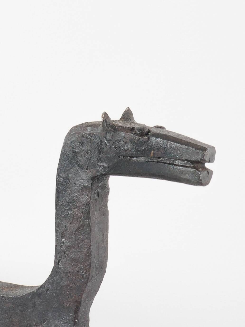 Paire de chenets fer forgé XXème s.