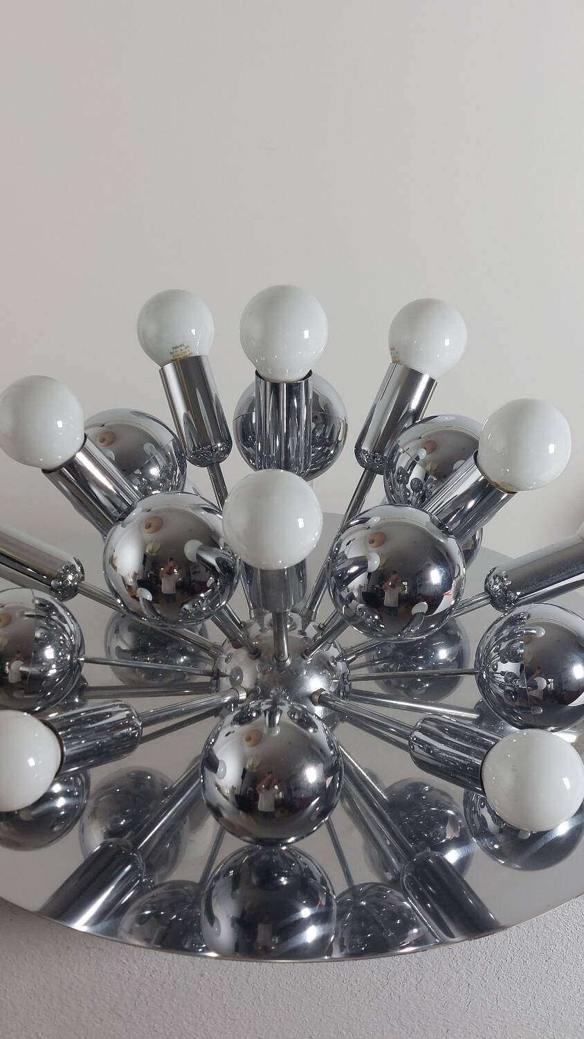 Vintage Sputnik wall/ceiling light from the space age, Cossack style.