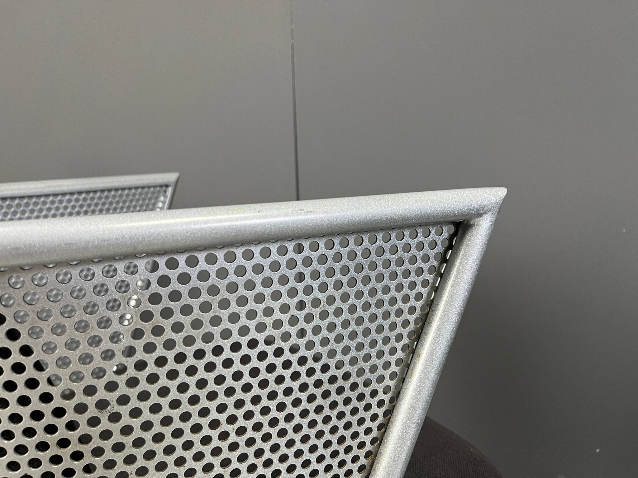 Chaises de salle à manger en métal postmodernes, années 1980