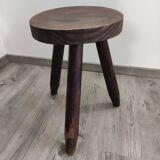 Tripod wood stool / vintage plant door