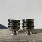 6 stainless steel bowls 1970