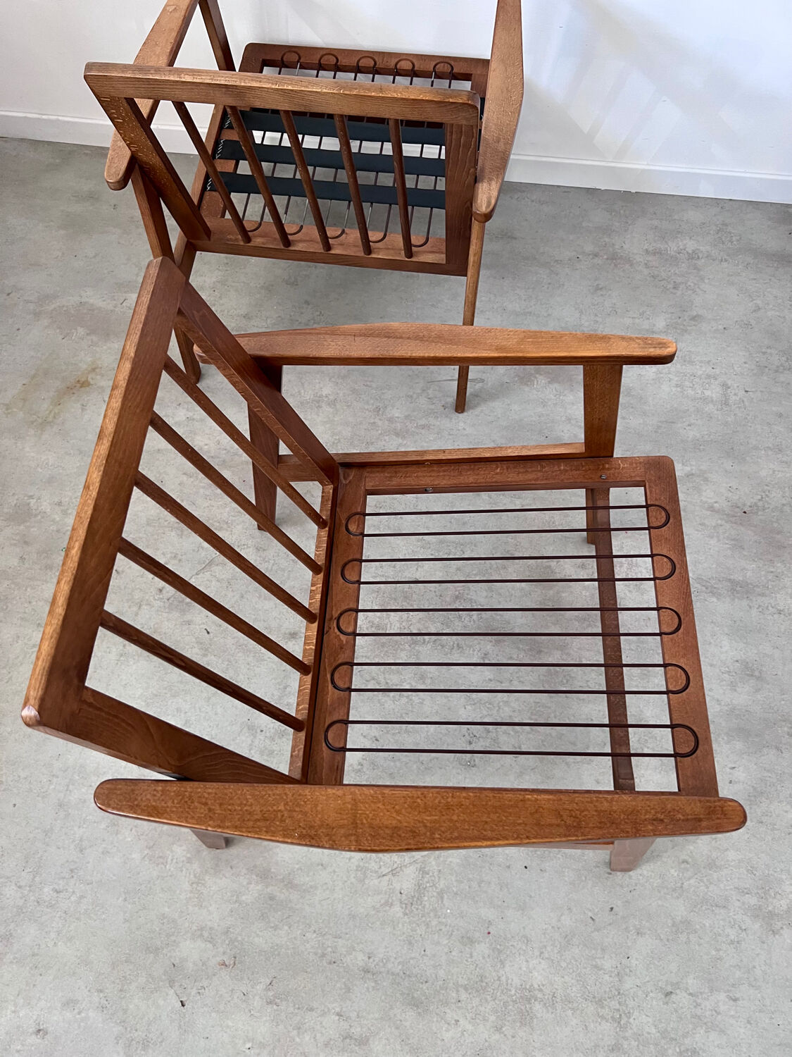 Set of 4 armchairs beech scandinavian