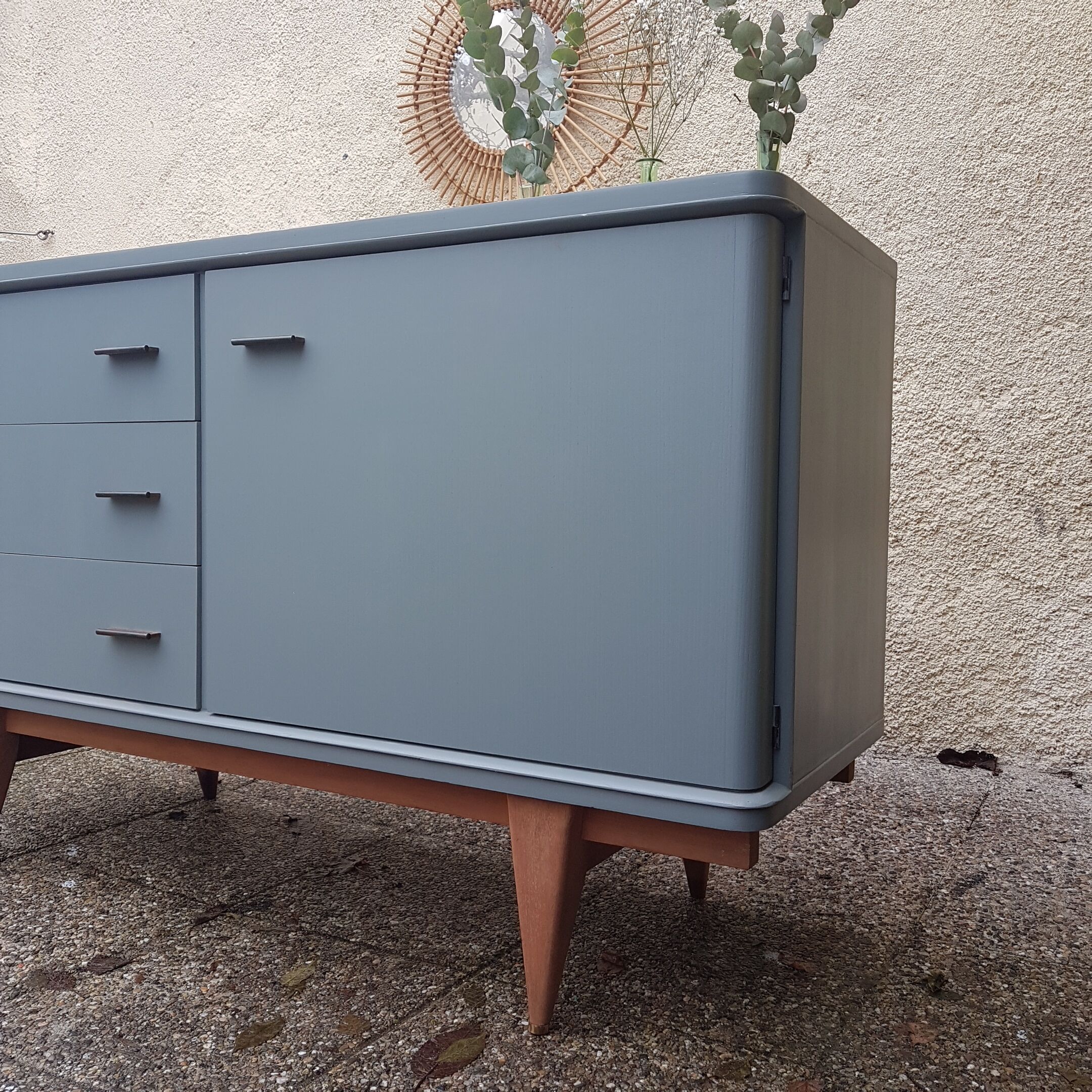 Enfilade kaki vert de gris 140 cm