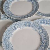 Set of 6 iron earthenware plates