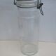 glass jar with vintage cut sides "hermetic"