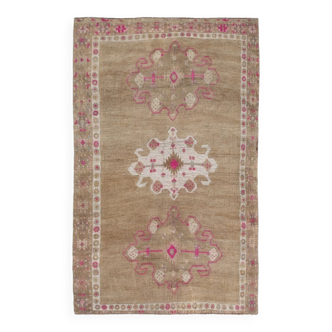 Tapis oushak marron oversize, 194x300cm