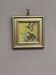 Mid-Century Oil on Panel “ Birds” by Unknown, Vintage & Framed 11 × 11 cm