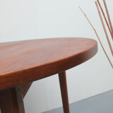 1960s extendible  round dining table in teak