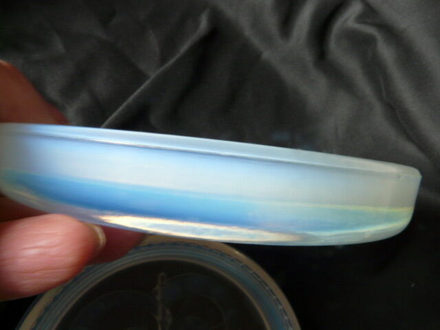 3 Blue Blue Pressed Pressed Molded Glass Bottle Bottom