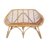 2 seater rattan bench