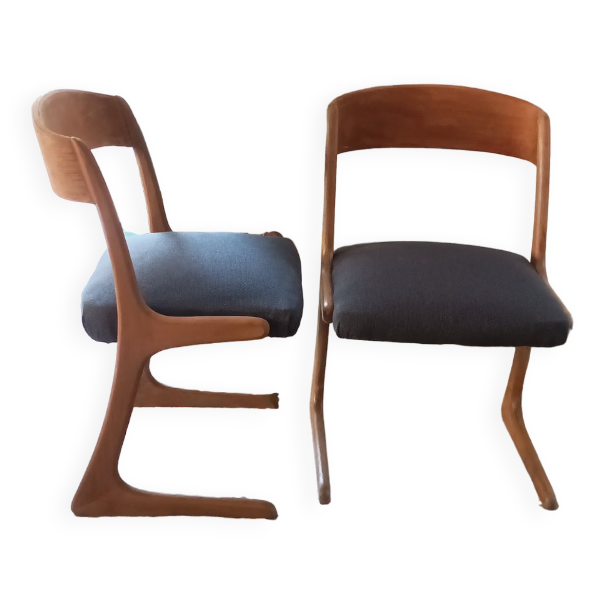 Pair of Baumann Kangaroo chairs