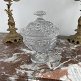 Moulded and cut crystal drageoir from Creusot Baccarat early 19th century