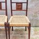 Lot de 4 chaises en chêne et corde
