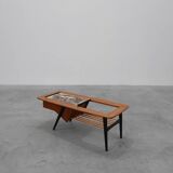 Coffee Table model 210, teak wood and ceramic,by Alfred Hendrickx, Belform