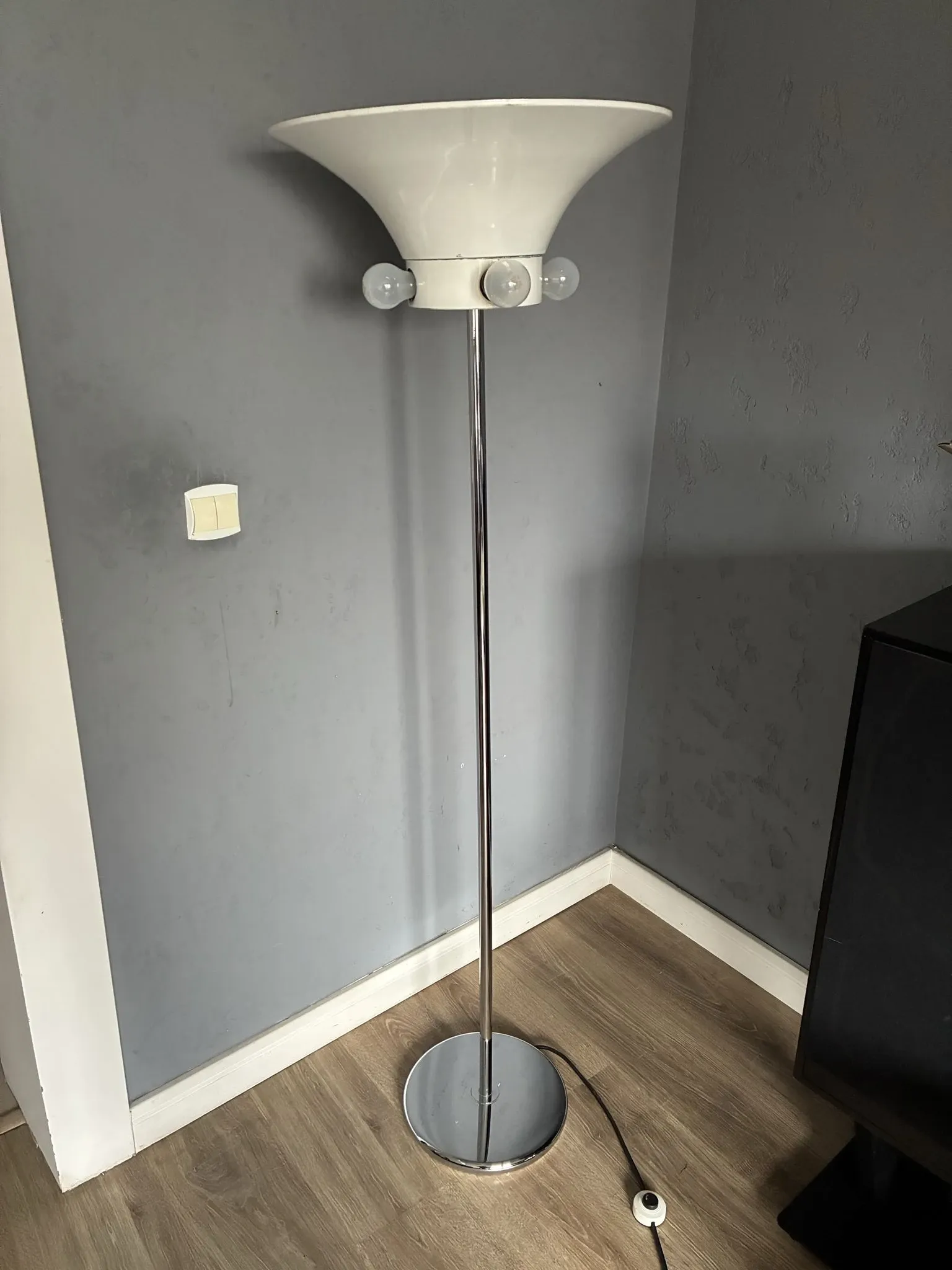 Staff Leuchten mid-century floor lamp with large shade, 1970s
