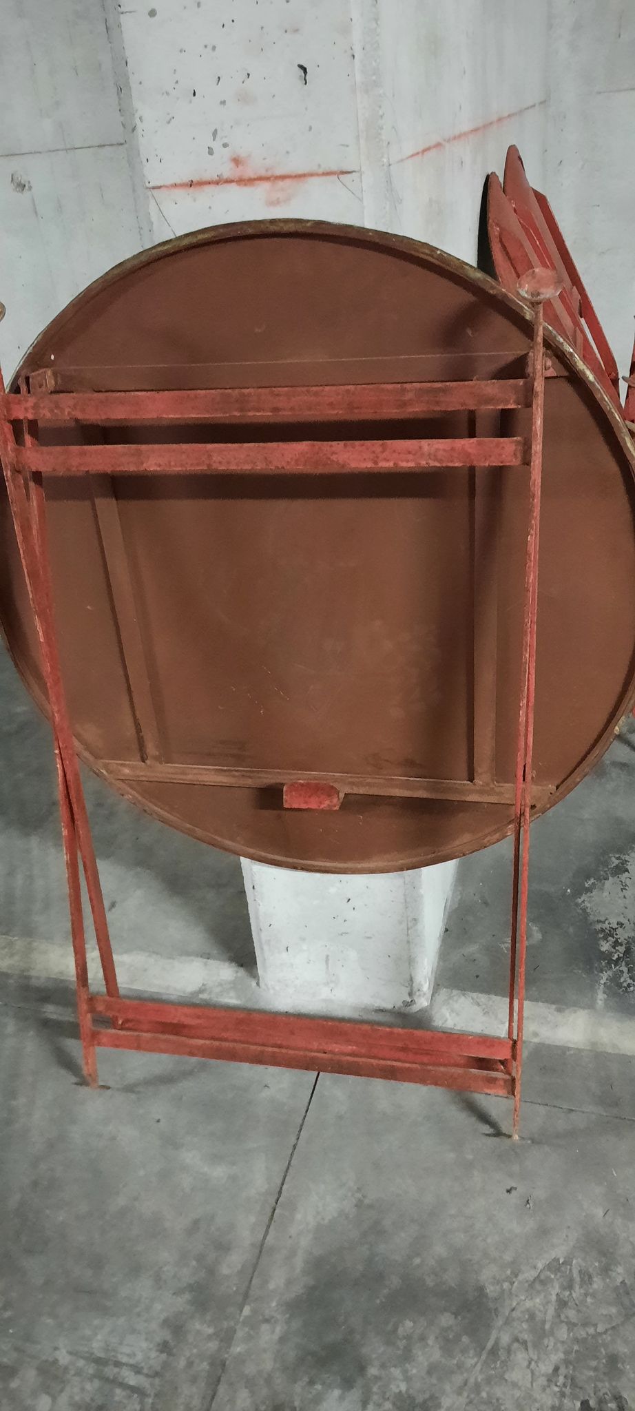Sheet metal table and chairs