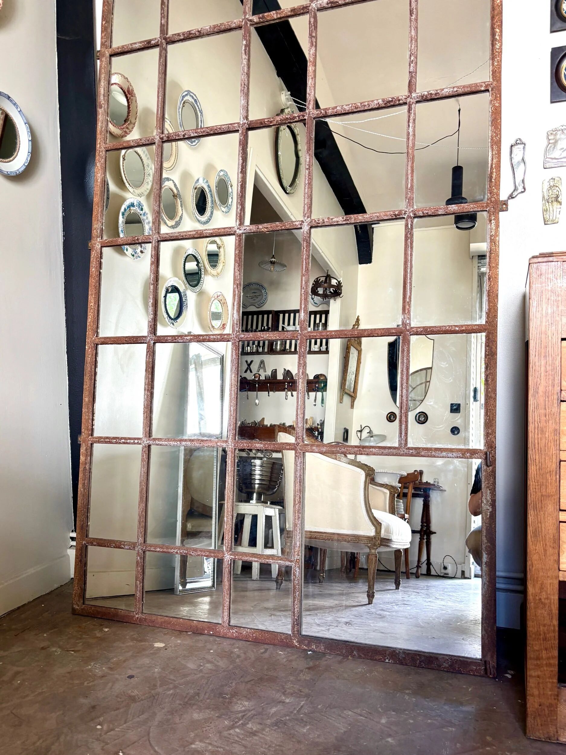 Orangerie mirror in wrought iron ☐ 260 x 130 cm