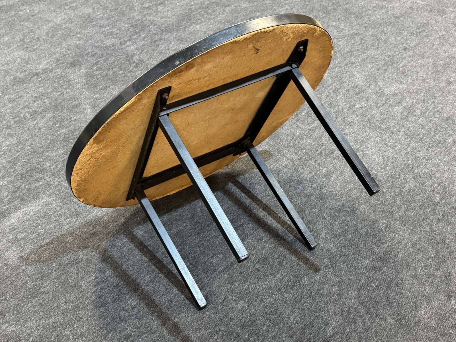 1960s round coffee table Vallauris signed Capron